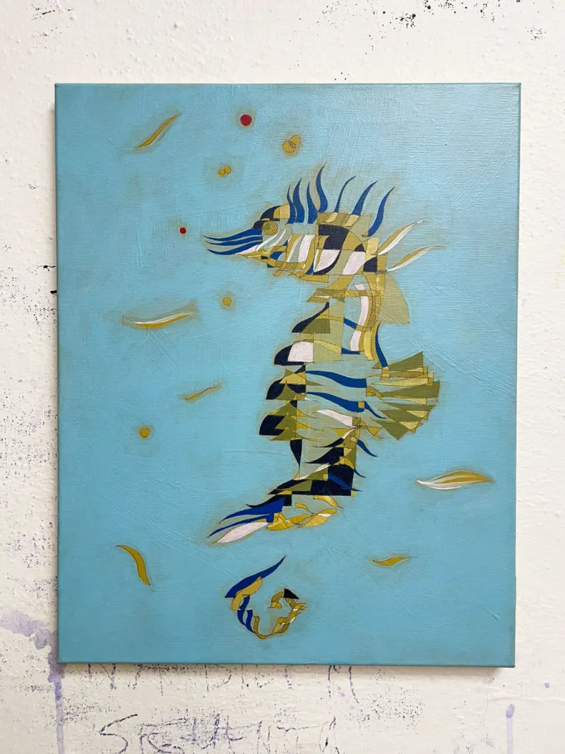 Koníček - akryl - 40x50 cm