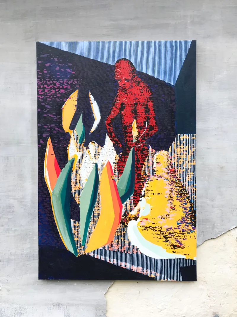 Sklizeň - akryl - 60x90 cm