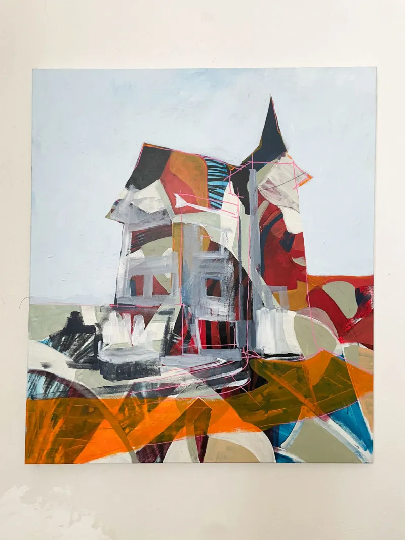 Dům - akryl - 70x80 cm