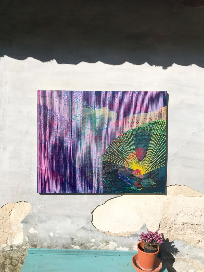 Rozpad částic - akryl - 80x100 cm