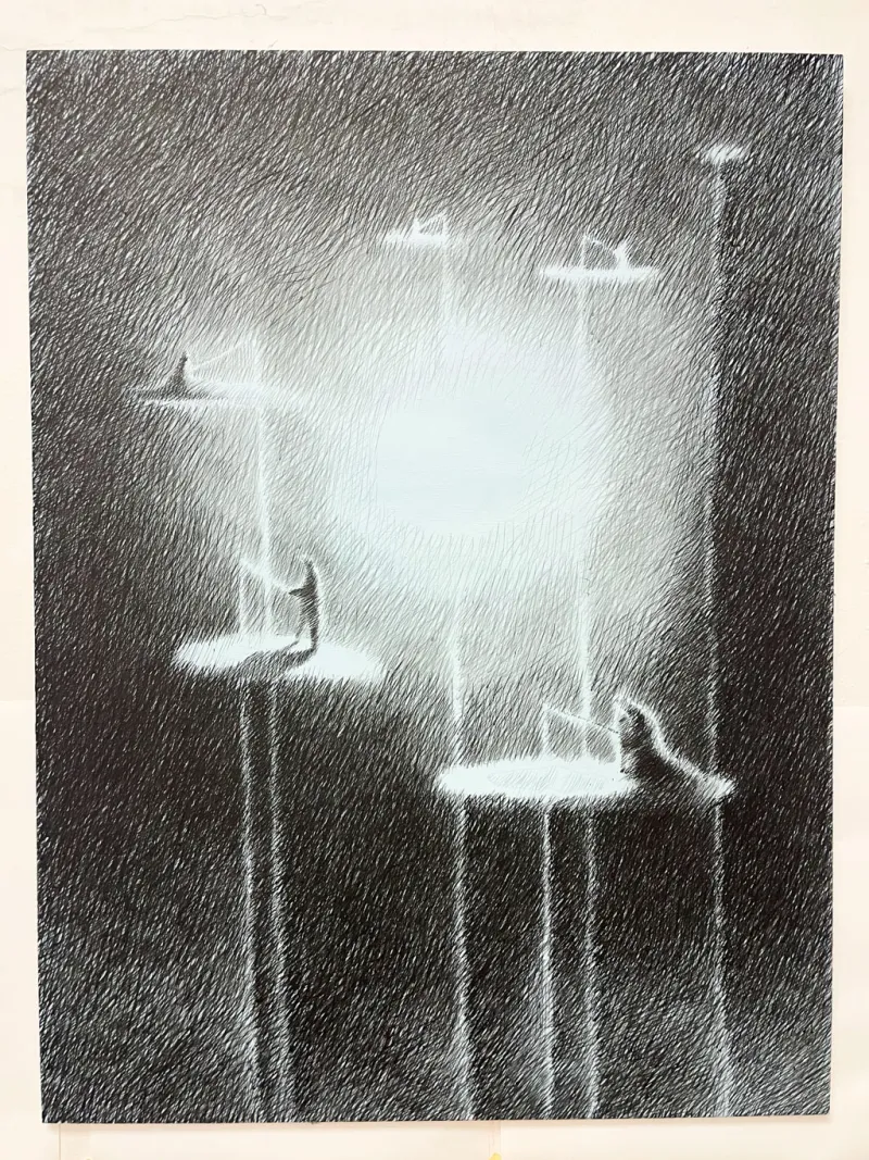 Osvícená beznaděj - akryl - 80x100 cm - autor DanKo
